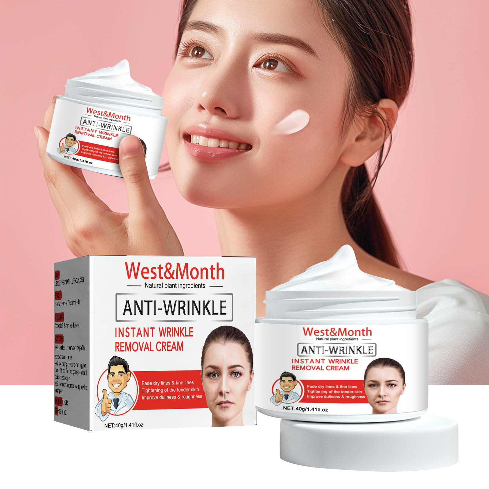 Retinol Vitamin A Cream - Face Cream Collagen Hyaluronic Acid Skin