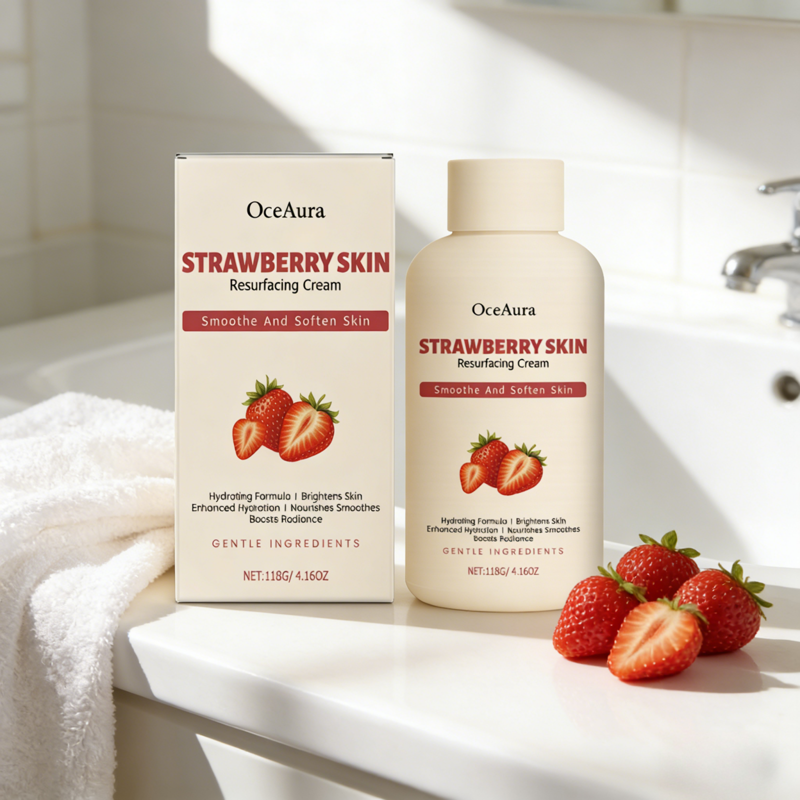OceAura Strawberry Body Cream  - Azelaic Acid Cream recensie en prijs