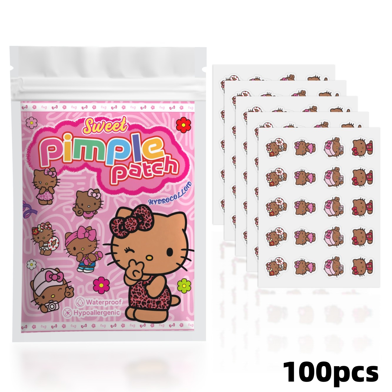 100PCS hello kitty Acne patche - Skincare The Originote recensie en prijs