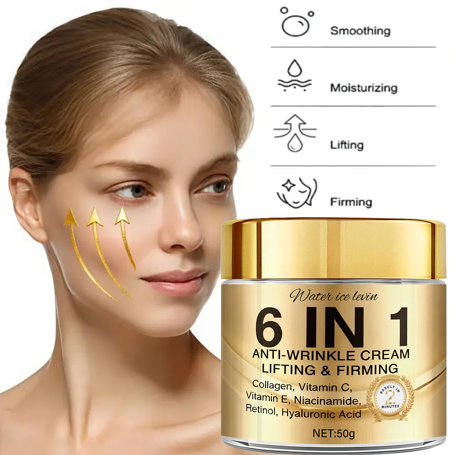 6-In-1 Anti-Wrinkle Cream. Lif - Retinol Vitamin A Cream recensie en prijs