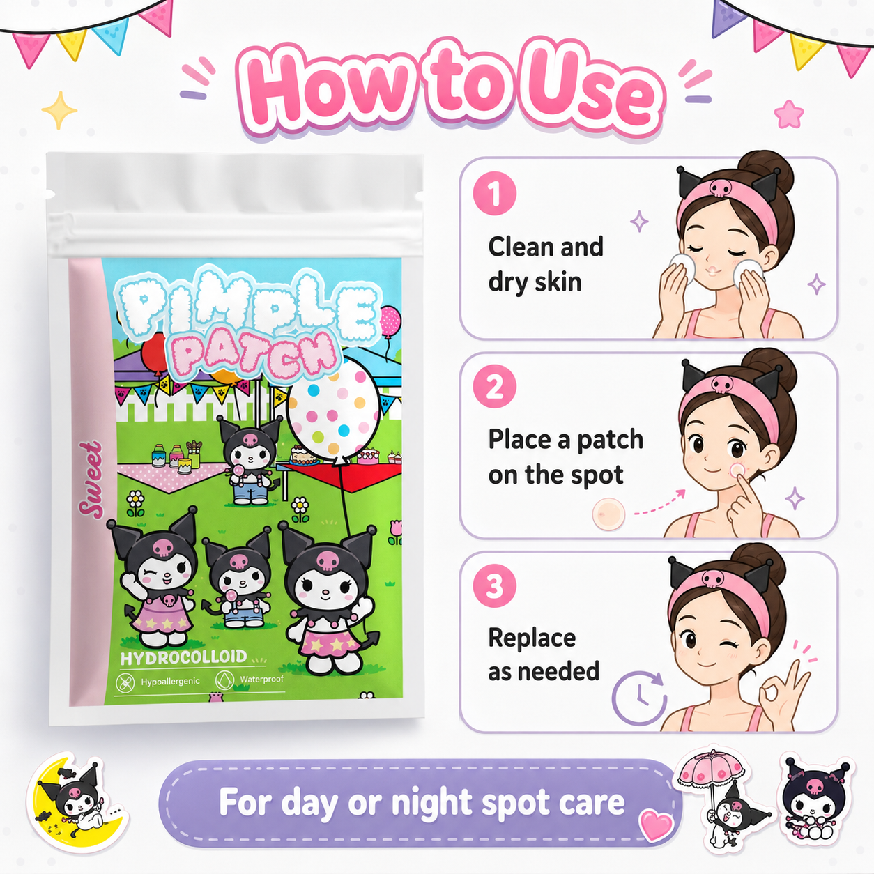 125PCS Sanrio Kulomi Acne Patc - Skincare The Originote recensie en prijs