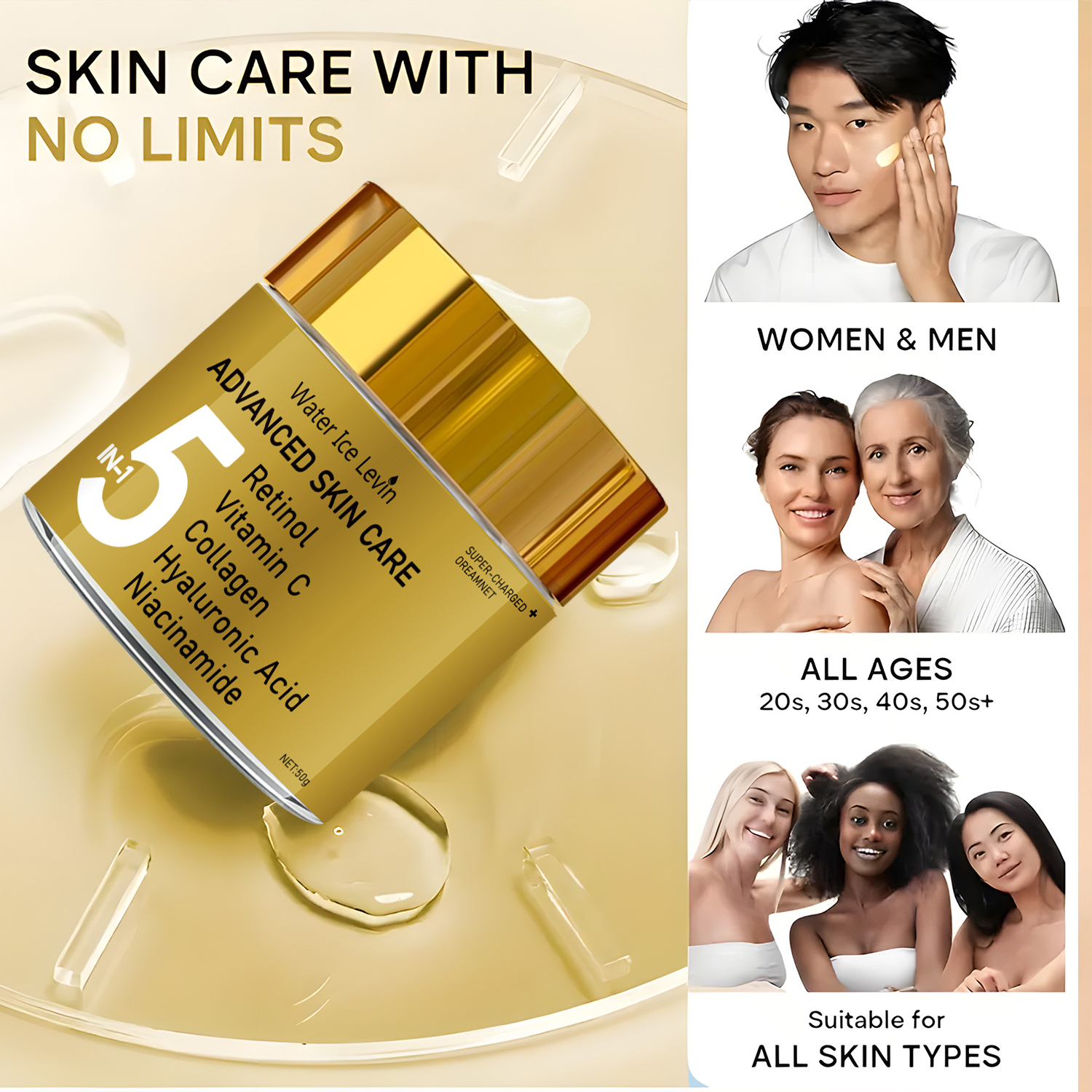 5-in-1 Facial Moisturizing Cre - Retinol Vitamin A Cream recensie en prijs