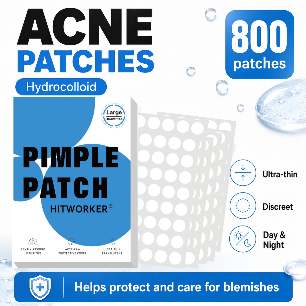 800Pcs Hydrocolloid Acne Pimpl - Skincare The Originote recensie en prijs