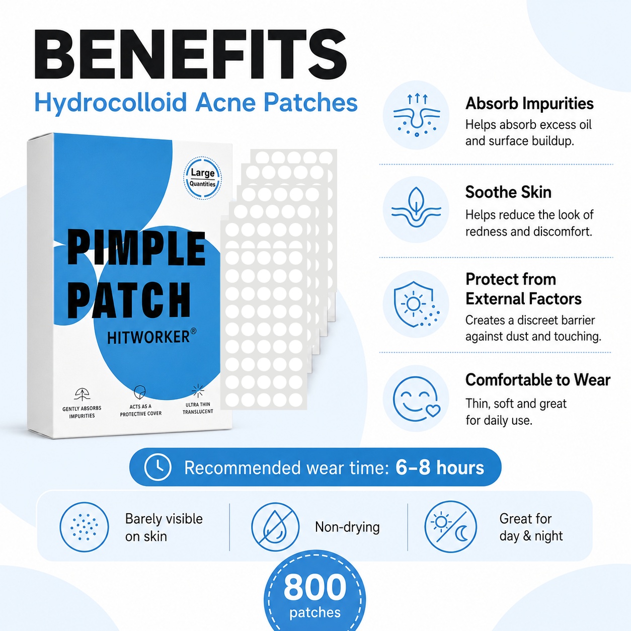 800Pcs Hydrocolloid Acne Pimpl - Skincare The Originote recensie en prijs