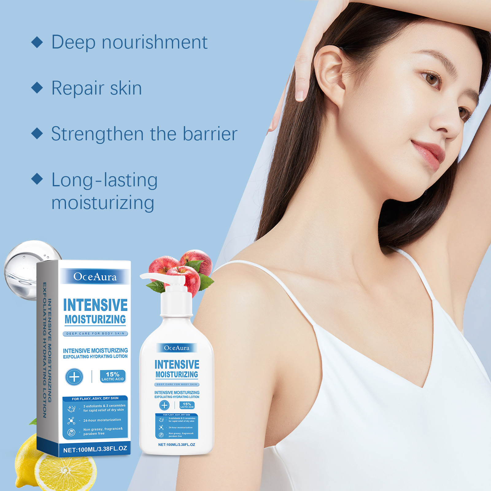 OceAura Intensive Healing Body - Lactic Acid Toner recensie en prijs